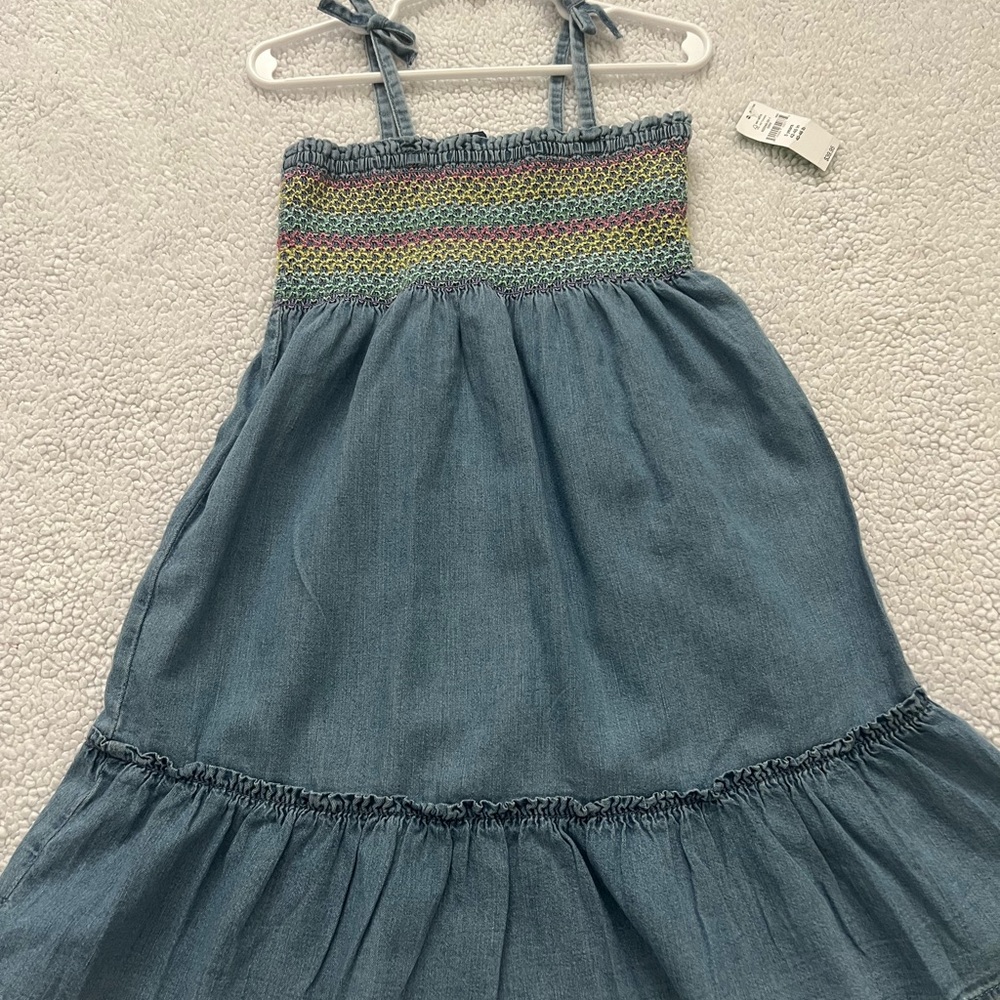 GAP Blue Spaghetti Bow Strap Sundress Casual
